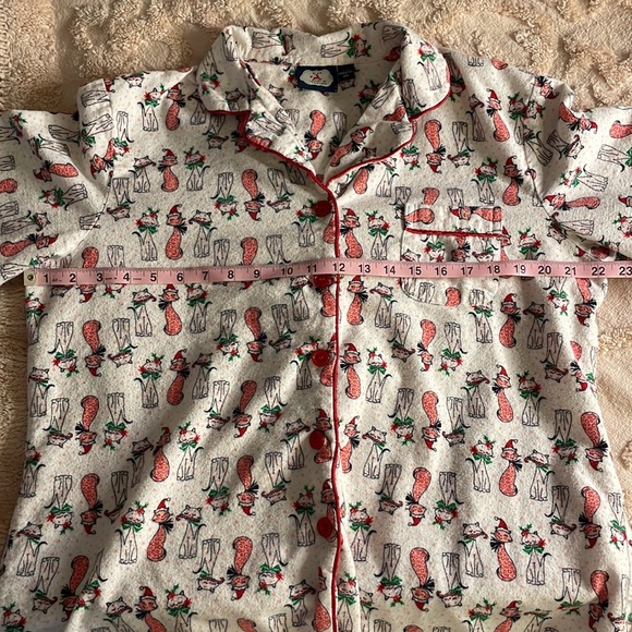 Cute Flannel Cat Pajamas - Picture 9 of 15